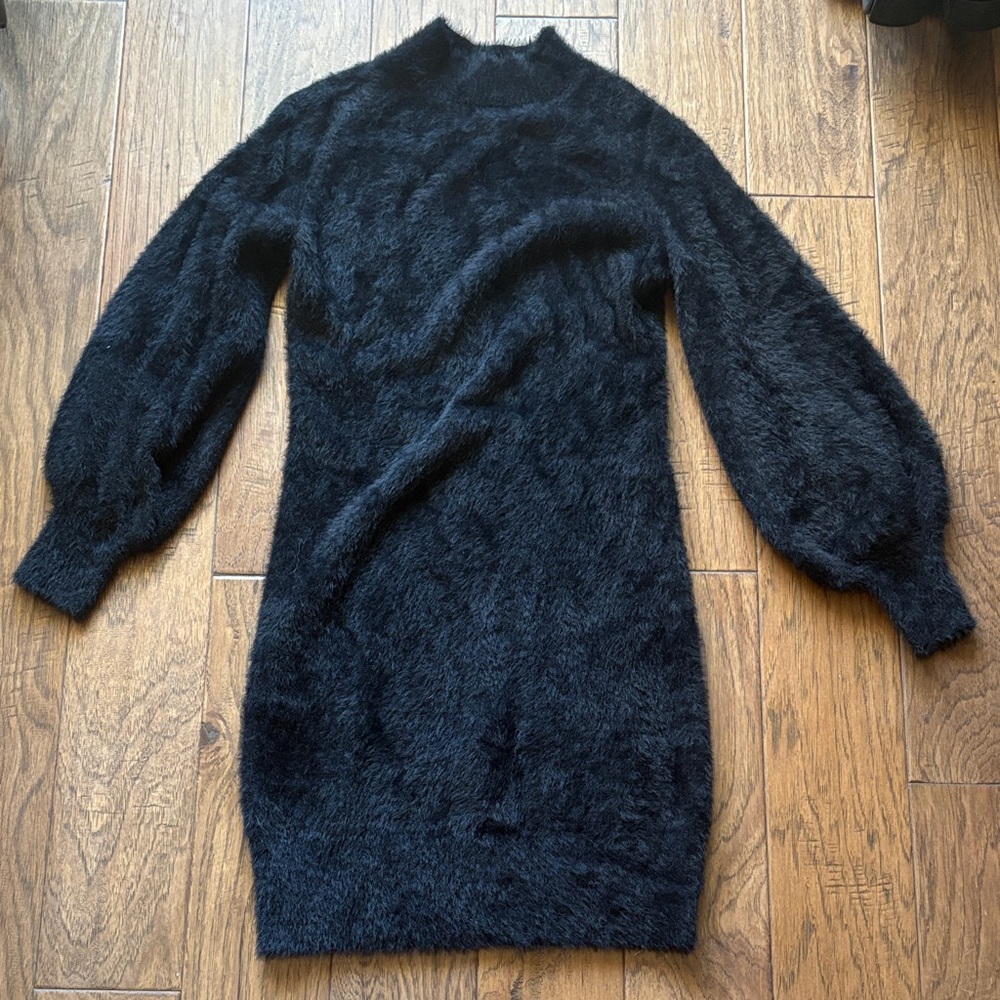 Zesica Elegant Black Sweater Dress
